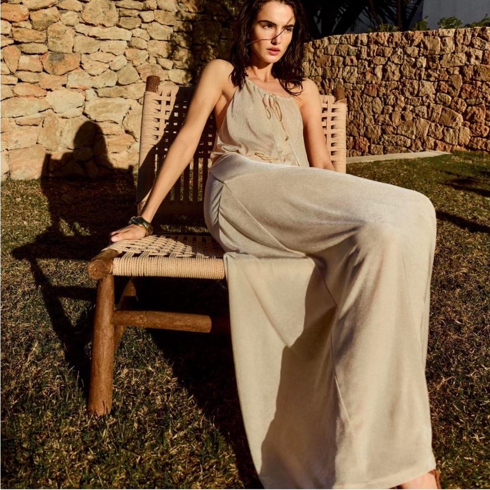 Reformation Elegant Cream Maxi Dress